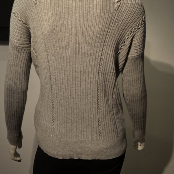 27 Miles Light Heather Grey Pure Cotton Sweater - Picture 4 of 9
